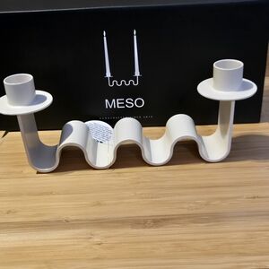 Meso White Candle Holder